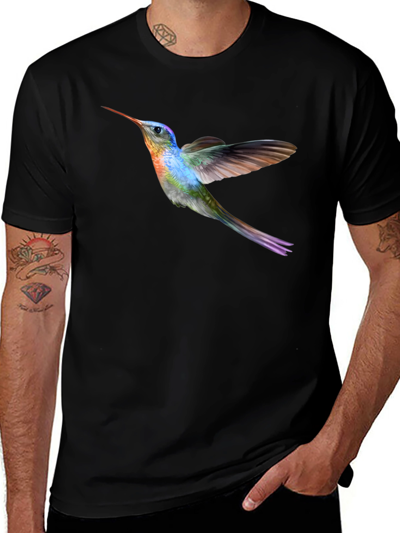 Hummingbird Graphic Tee - Cool Bird Shirt