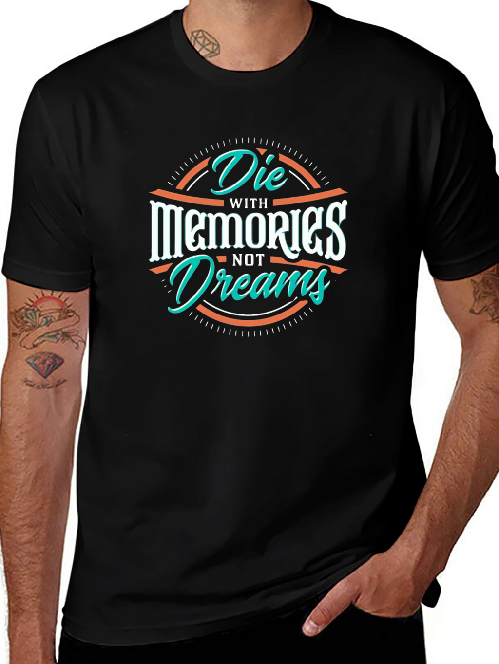 Die With Memories Not Dreams Black Graphic Tee