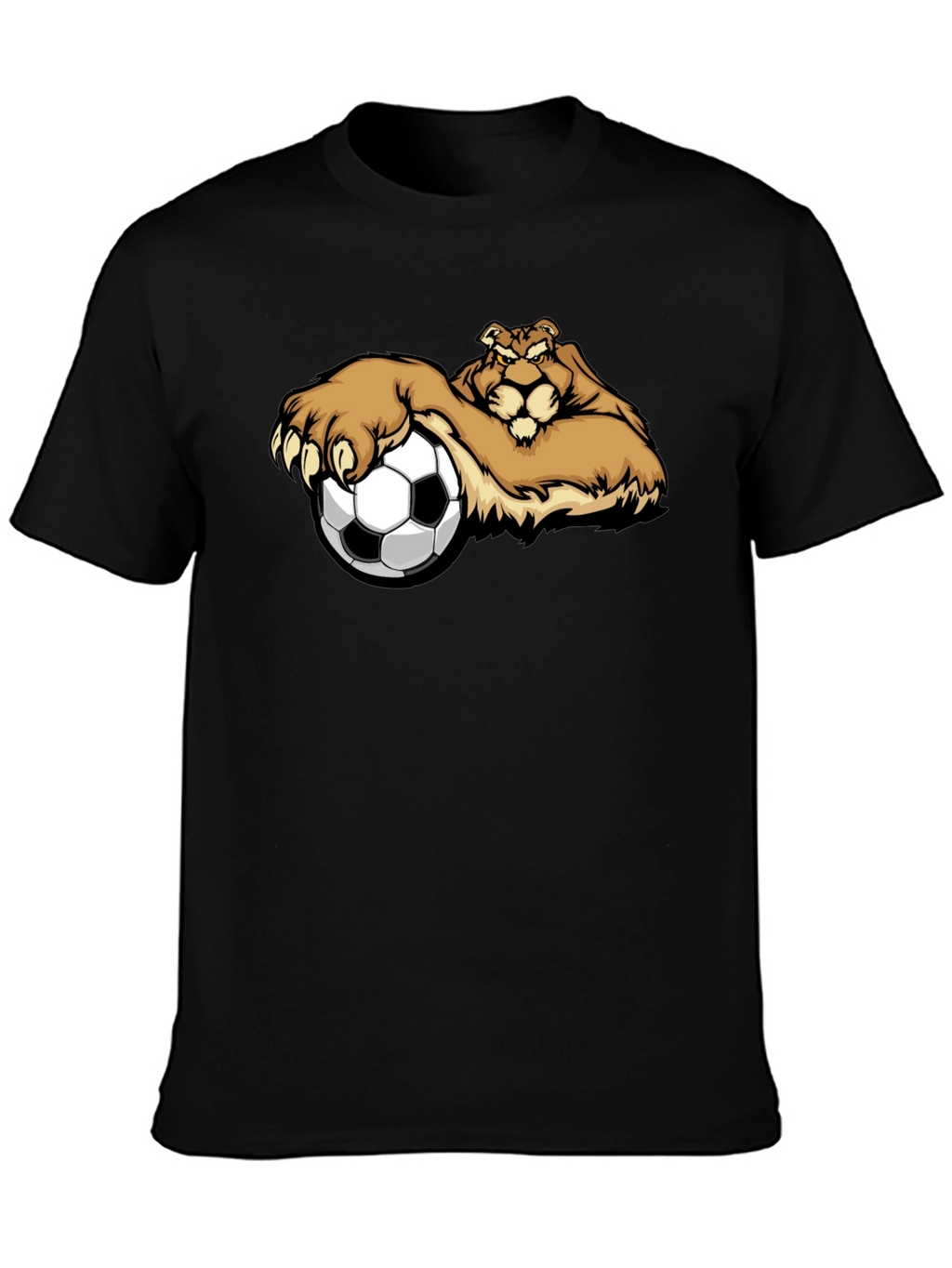 Lion Soccer T-Shirt - Unique Graphic Tee