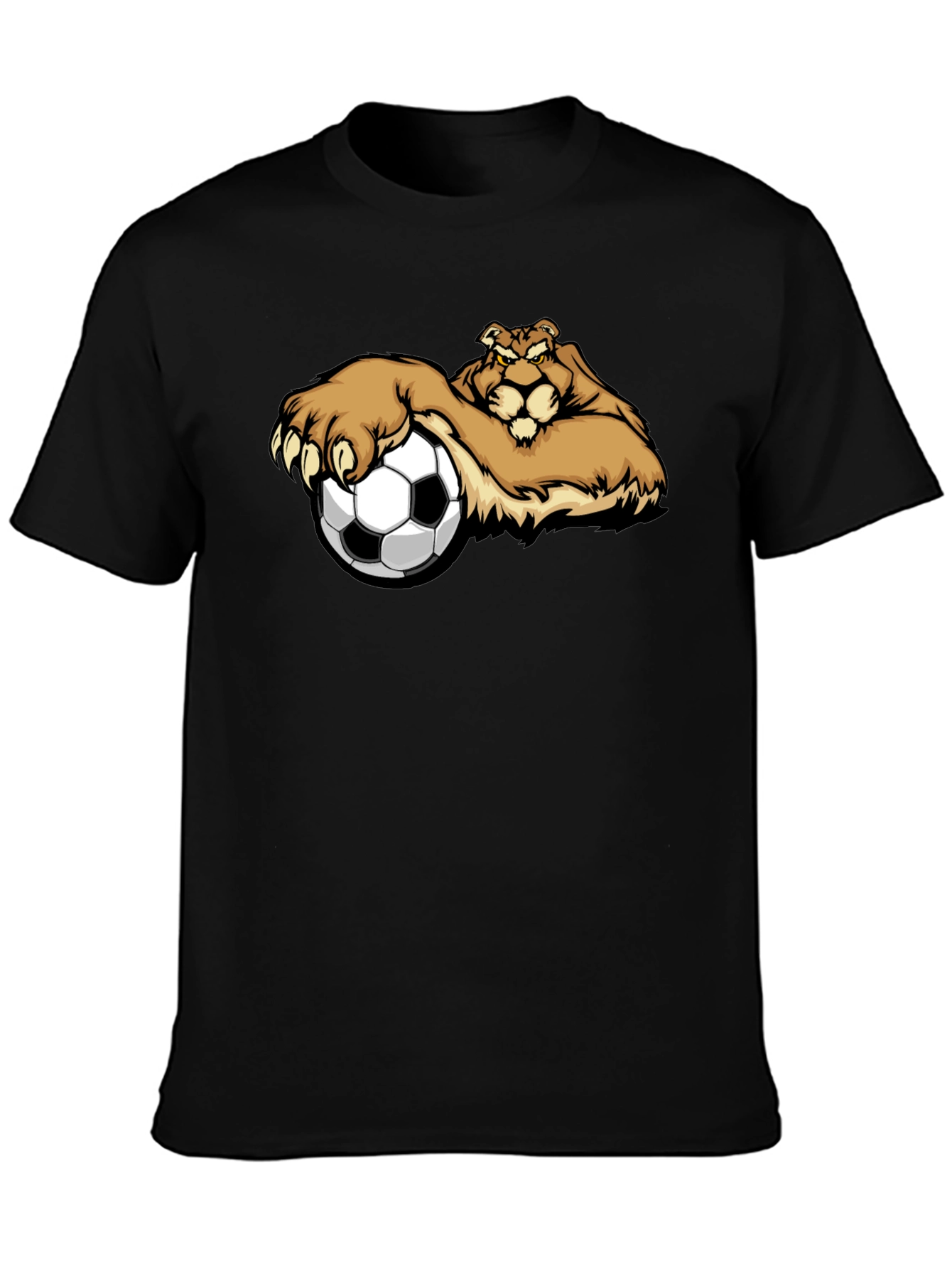 Lion Soccer T-Shirt - Unique Graphic Tee