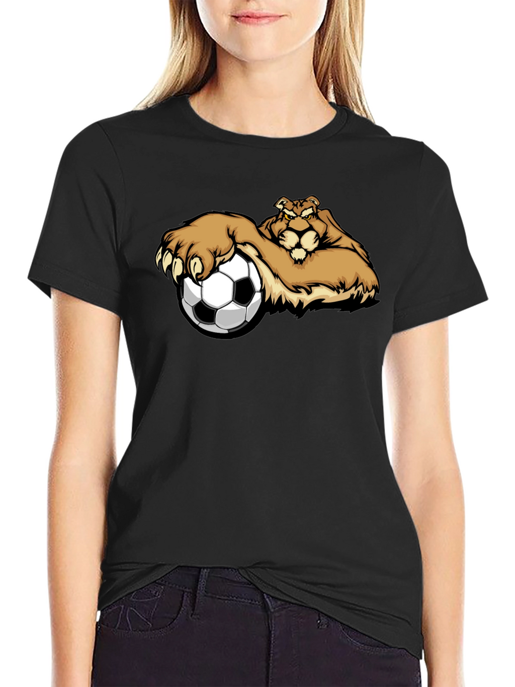 Lion Soccer T-Shirt - Unique Graphic Tee