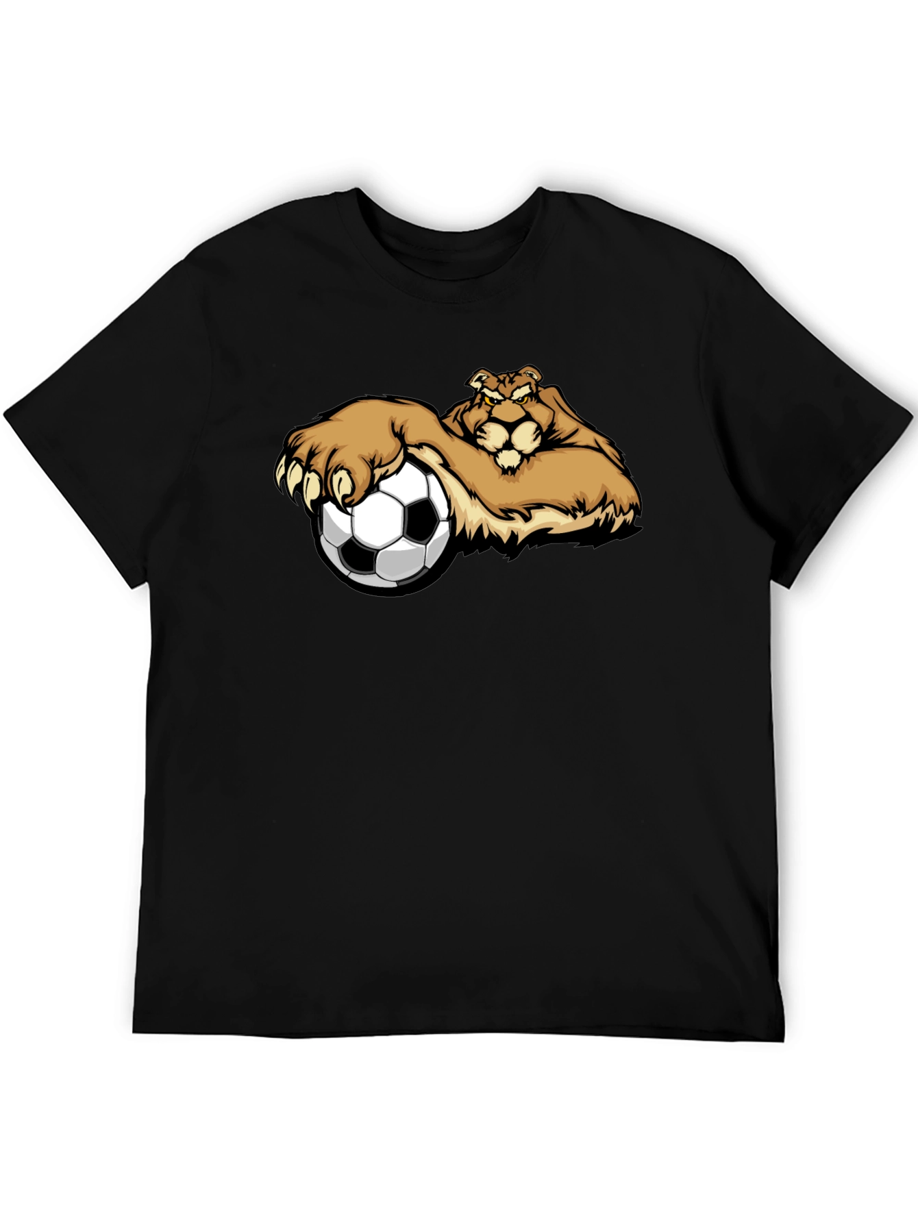 Lion Soccer T-Shirt - Unique Graphic Tee