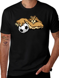 Lion Soccer T-Shirt - Unique Graphic Tee