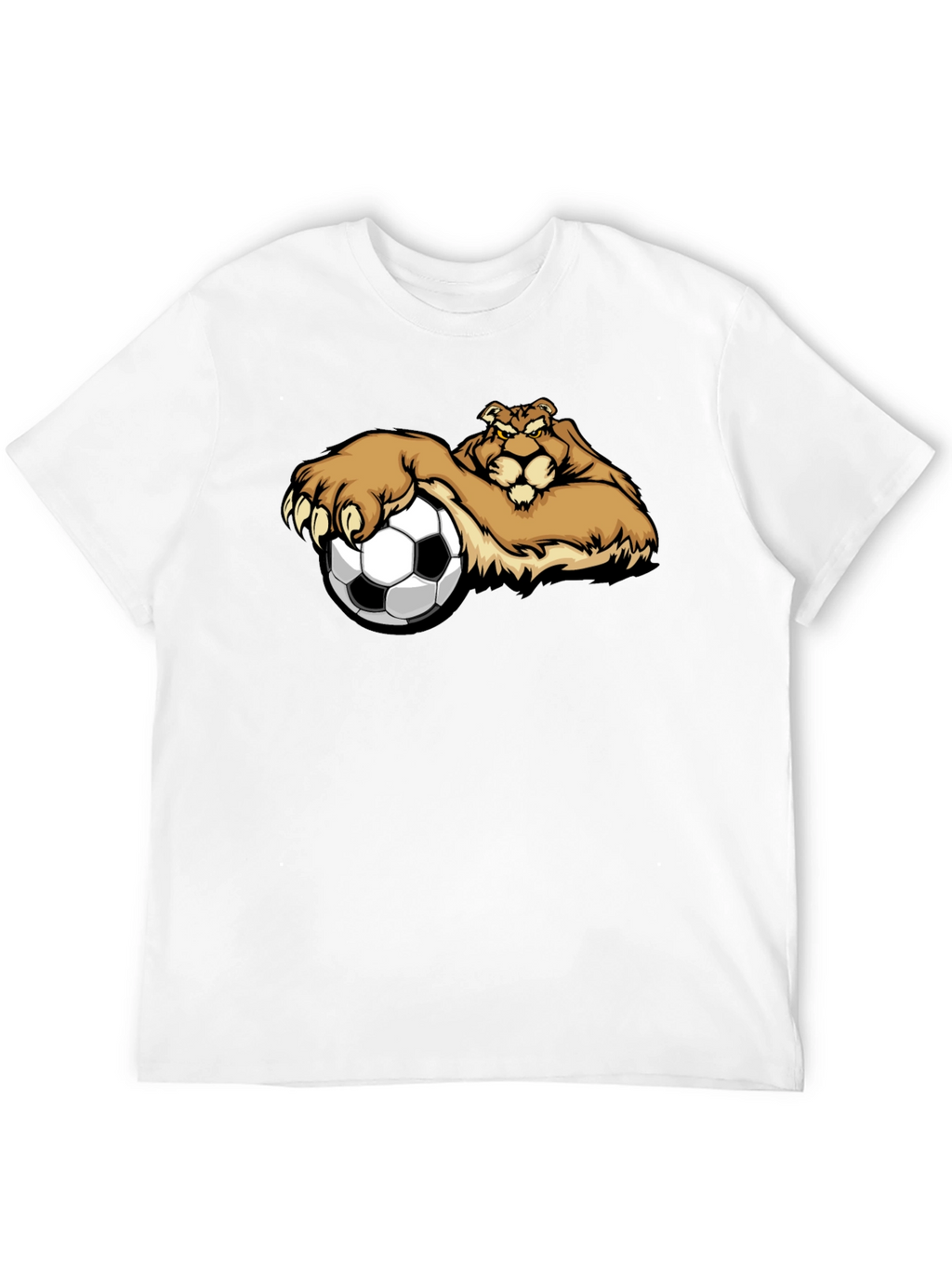 Lion Soccer T-Shirt - Unique Graphic Tee
