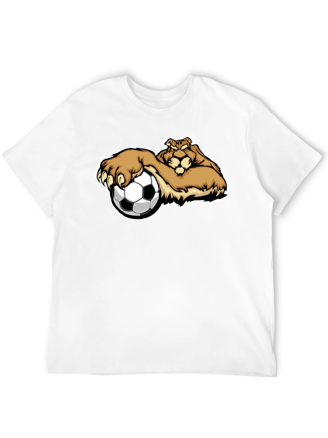 Lion Soccer T-Shirt - Unique Graphic Tee