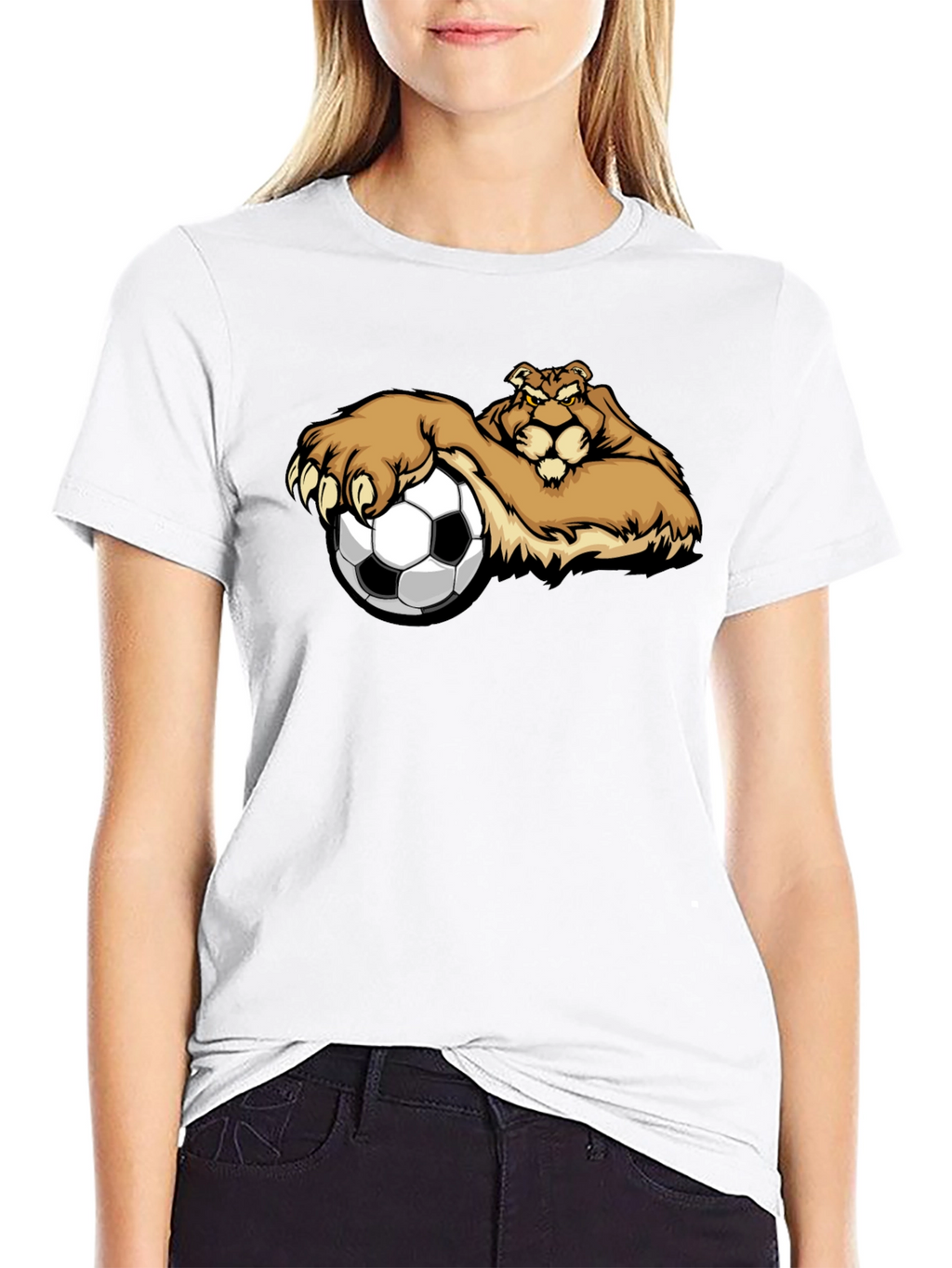 Lion Soccer T-Shirt - Unique Graphic Tee