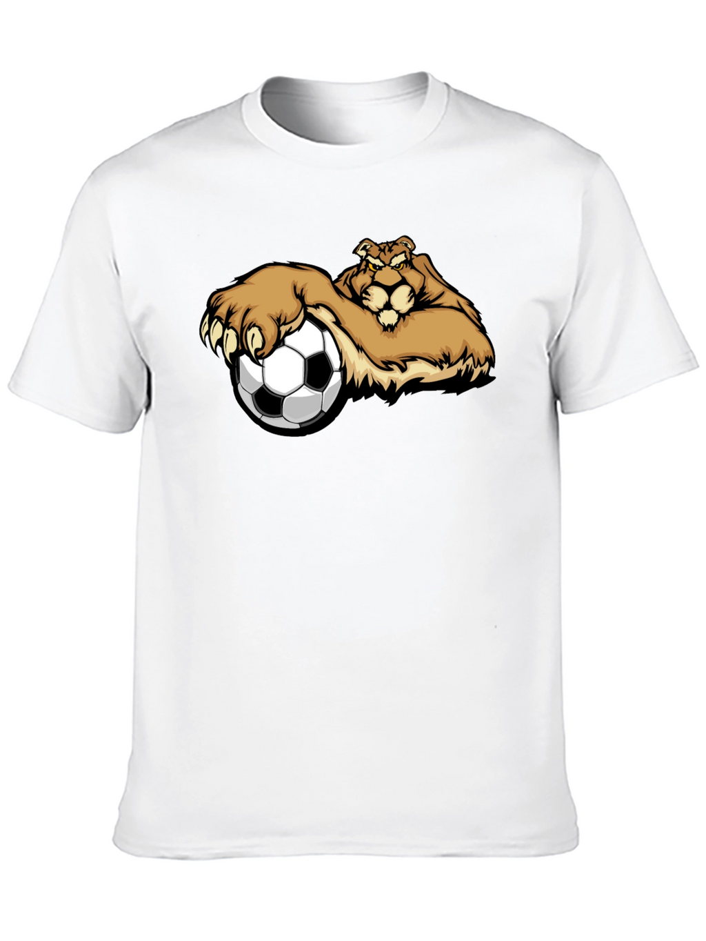 Lion Soccer T-Shirt - Unique Graphic Tee