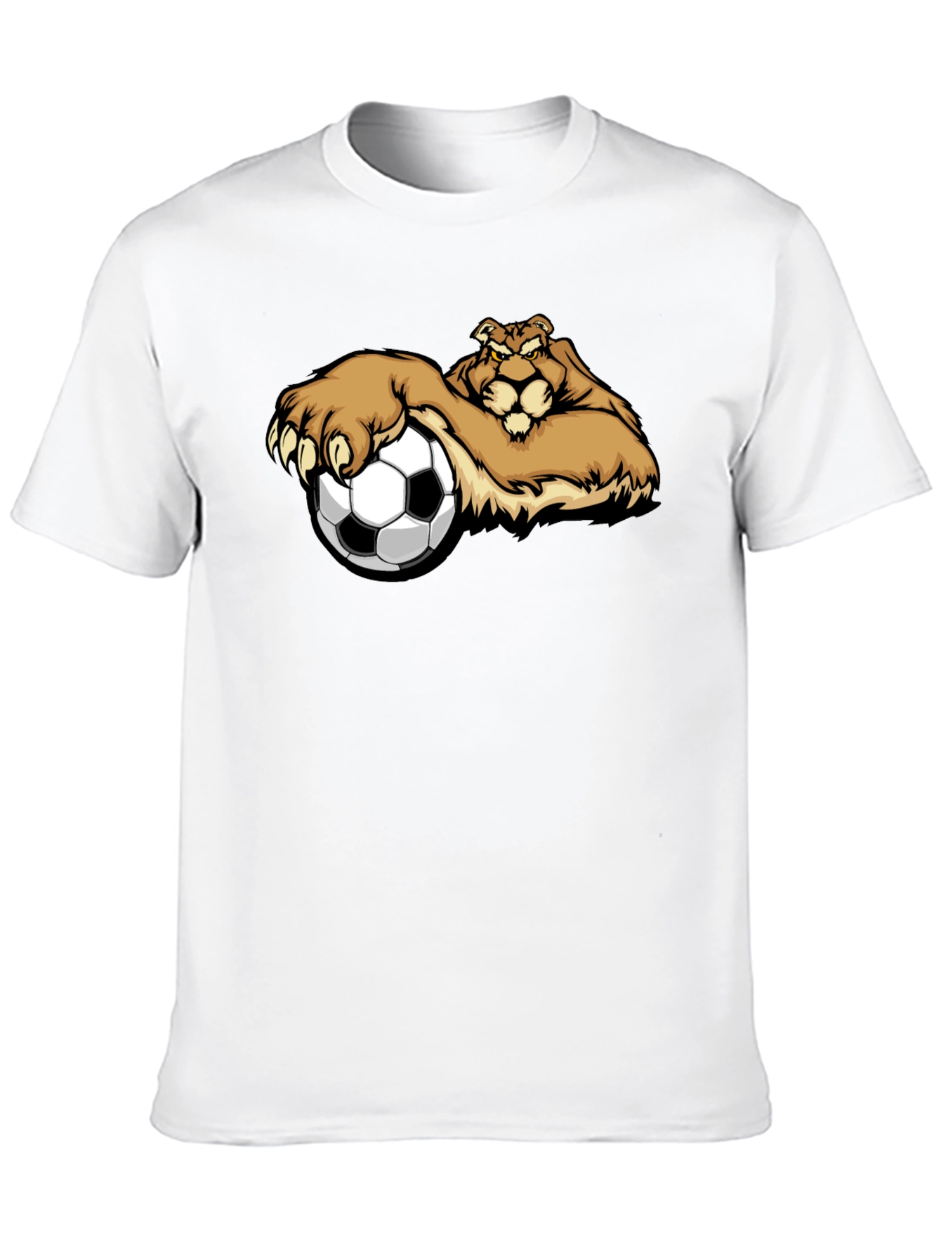 Lion Soccer T-Shirt - Unique Graphic Tee