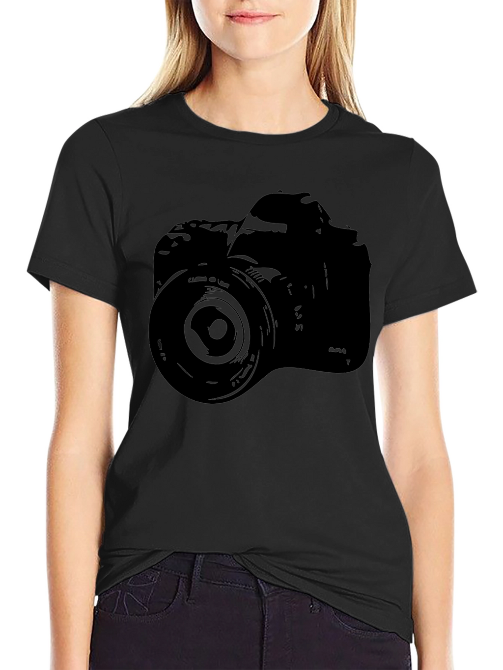 DSLR Camera Graphic Black T-Shirt