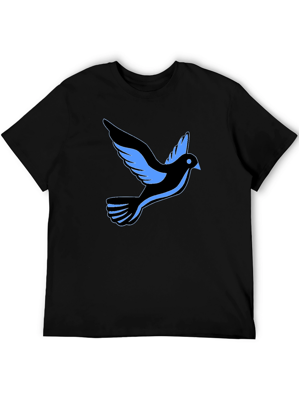 Black T-Shirt with Dove Graphic