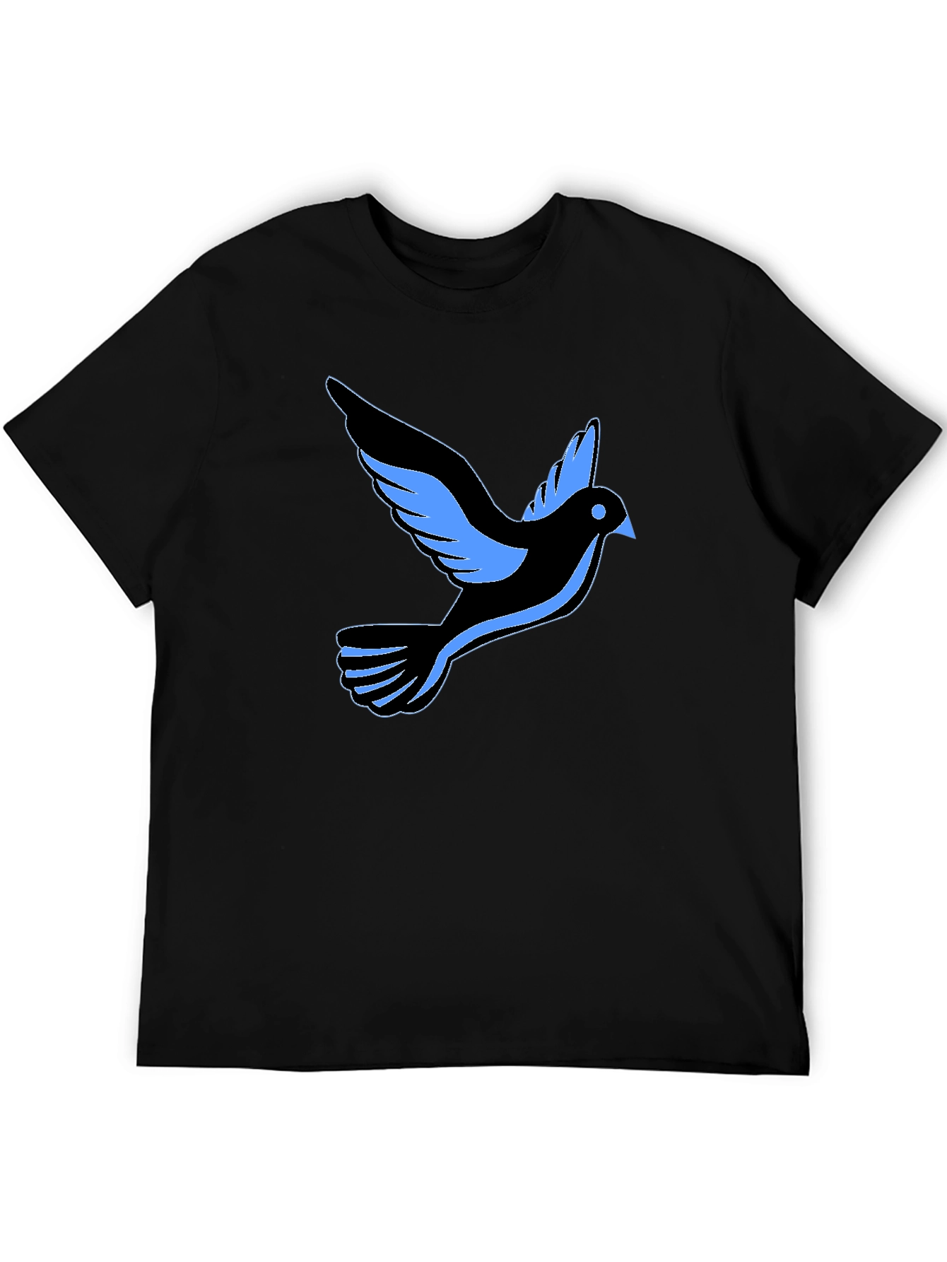 Black T-Shirt with Dove Graphic