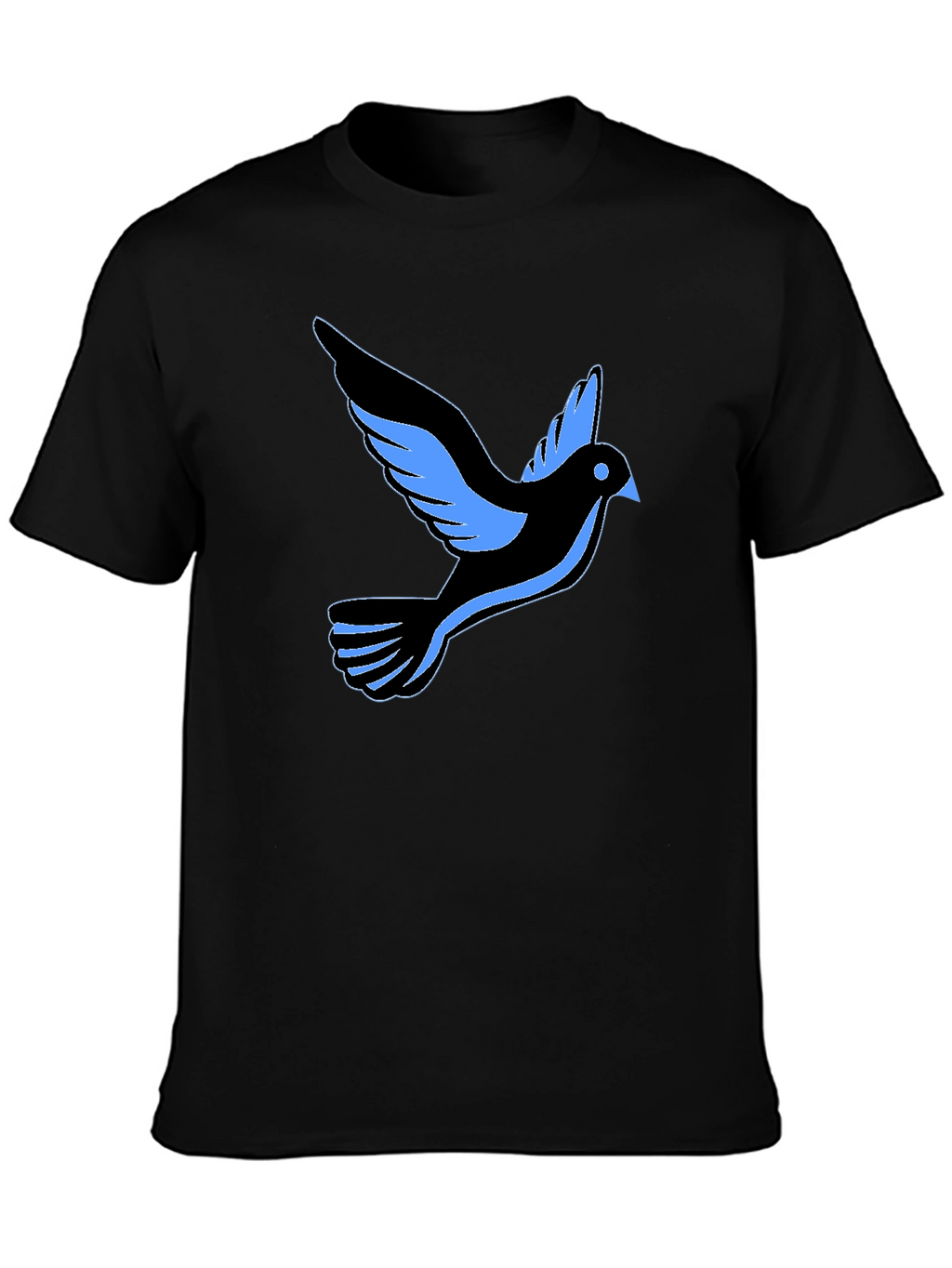 Black T-Shirt with Dove Graphic