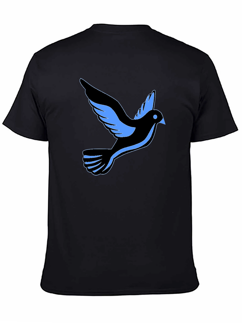 Black T-Shirt with Dove Graphic