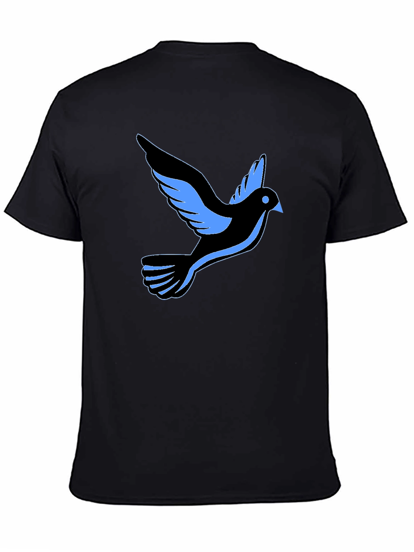 Black T-Shirt with Dove Graphic