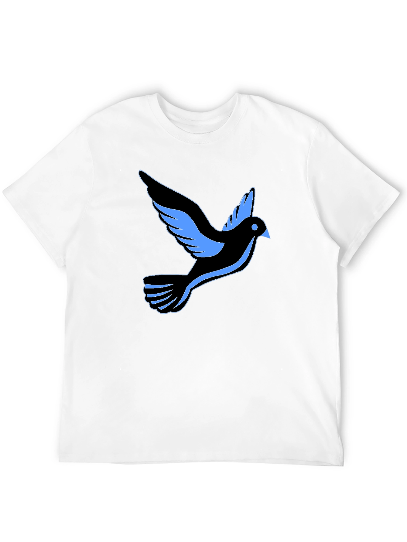 Black T-Shirt with Dove Graphic