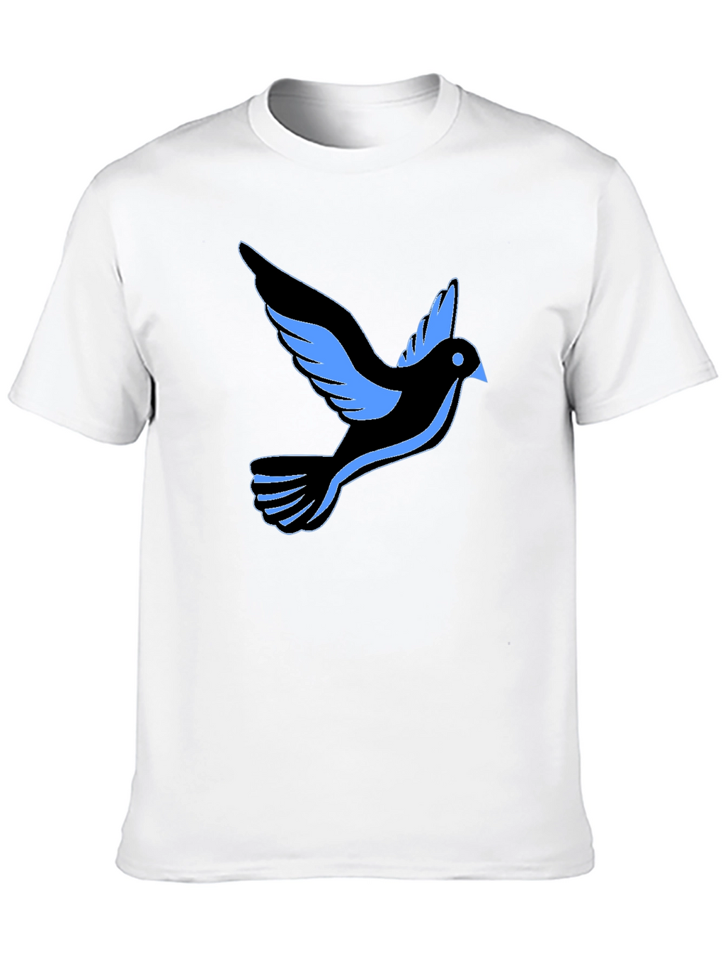 Black T-Shirt with Dove Graphic
