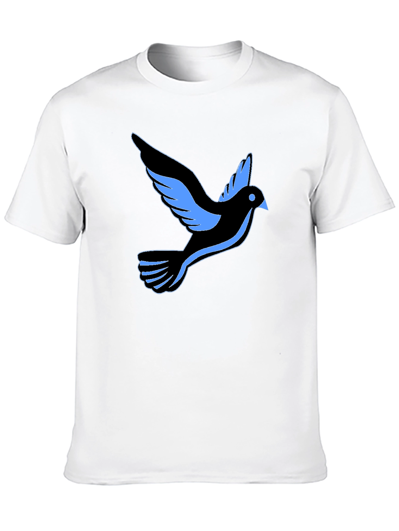 Black T-Shirt with Dove Graphic