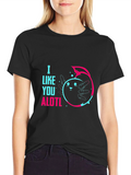 I Like You ALOTL Axolotl Pun Black Graphic Tee