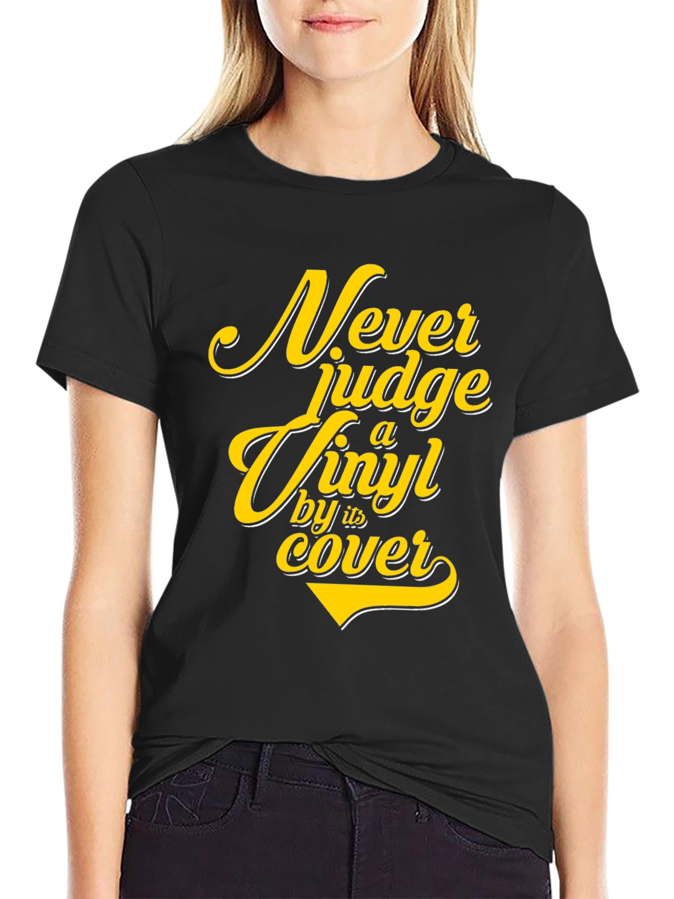 Vinyl Lovers Tee: Never Judge a Vinyl by its Cover T-Shirt