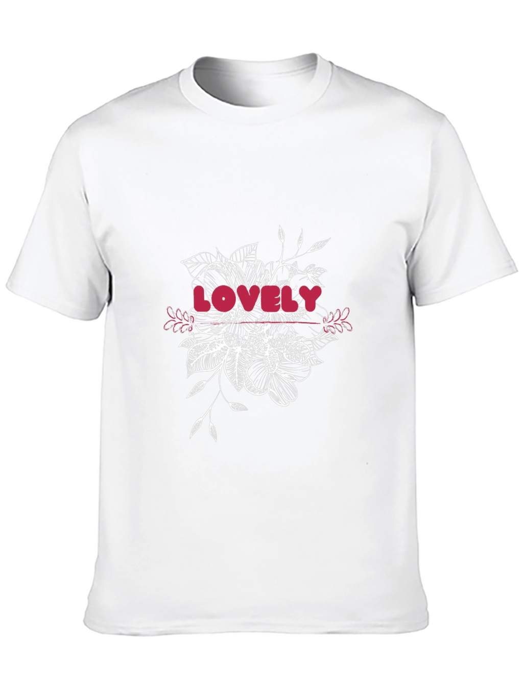 Lovely Floral Graphic Black T-Shirt