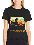 Dachshund Camping T-Shirt - Avoid Stress at Work!