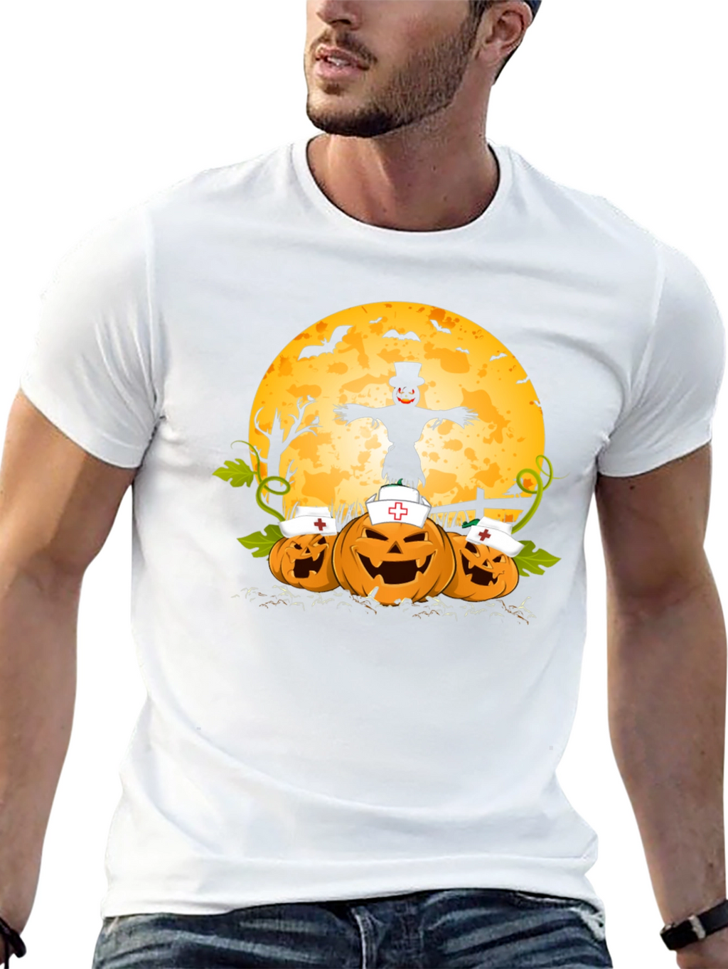 Halloween Nurse Pumpkins T-Shirt