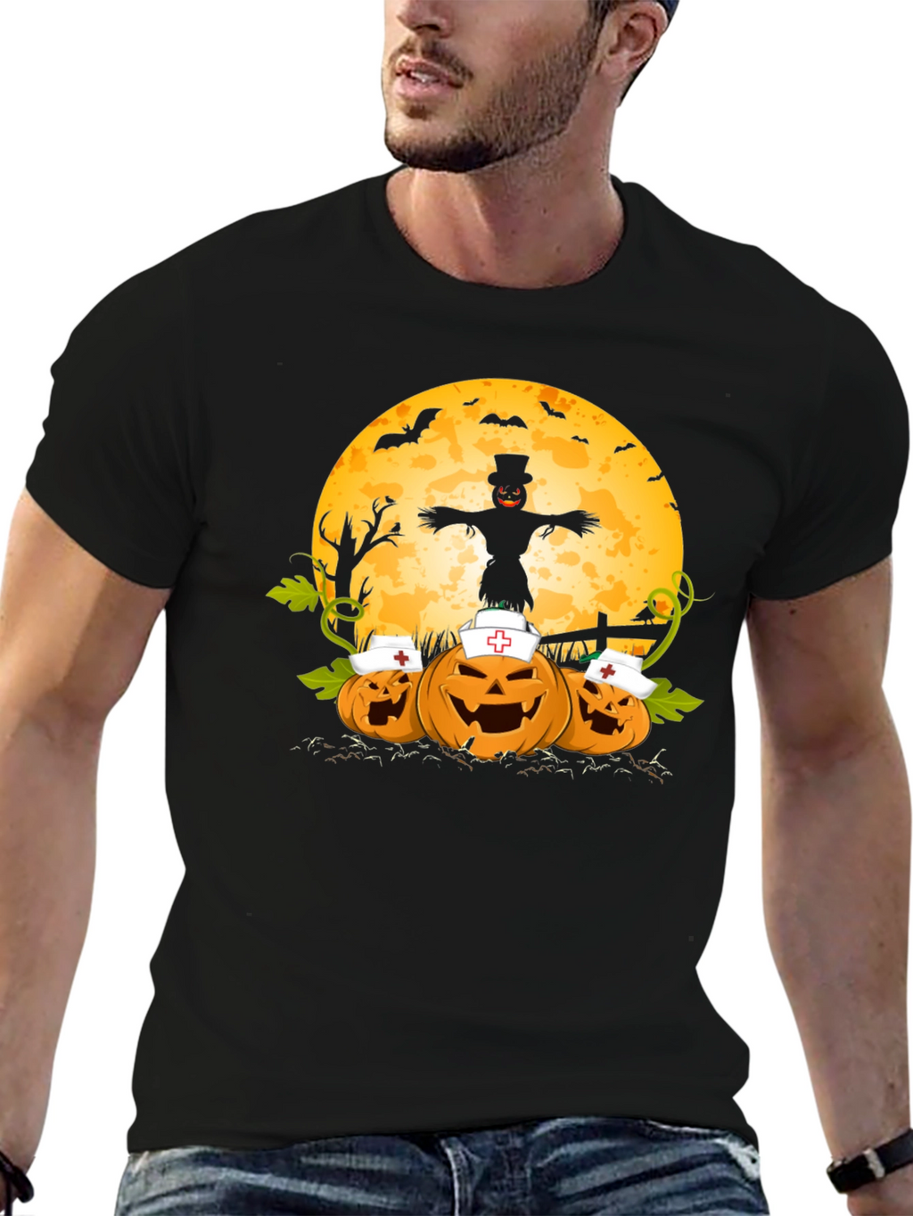 Halloween Nurse Pumpkins T-Shirt