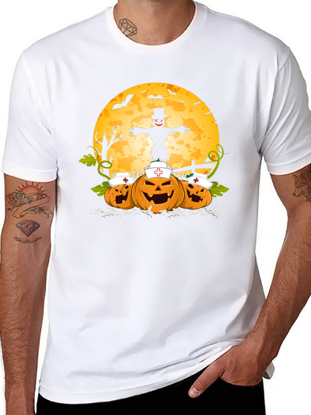 Halloween Nurse Pumpkins T-Shirt