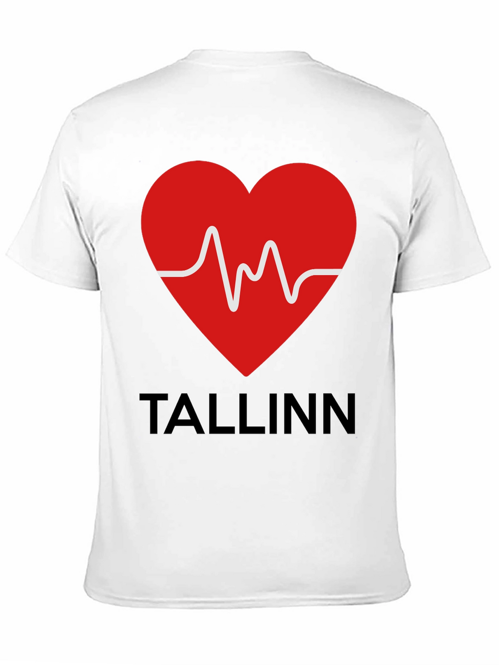 Tallinn Heartbeat Graphic T-Shirt - Black