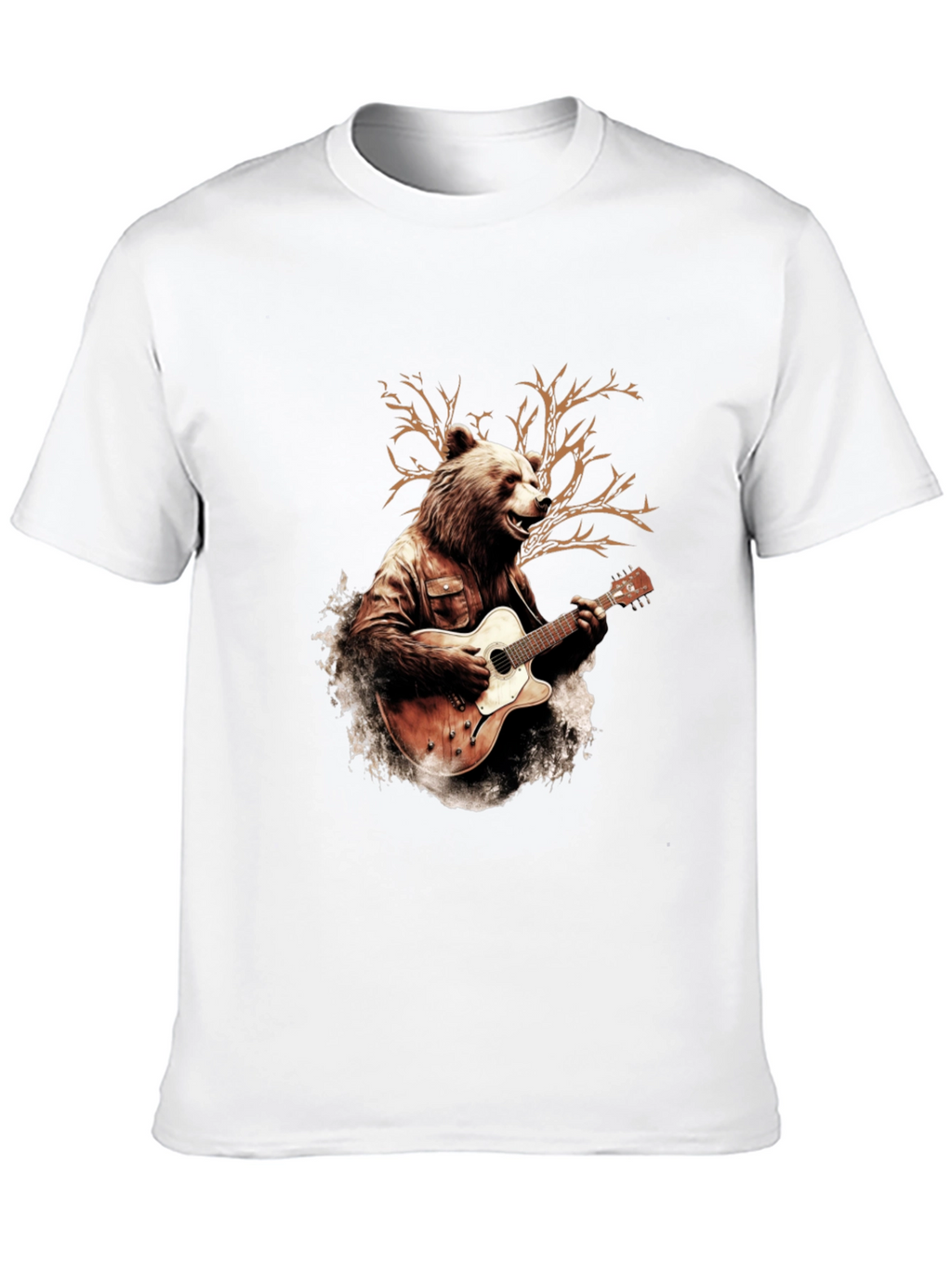 Bear Guitarist Graphic T-Shirt
