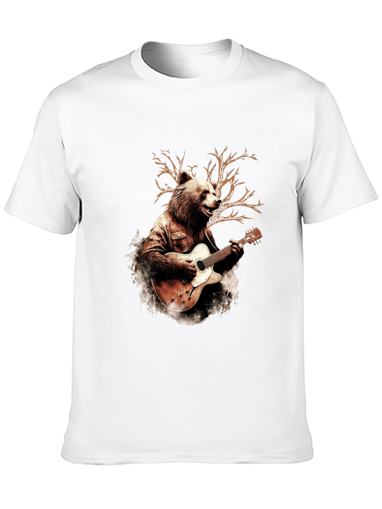 Bear Guitarist Graphic T-Shirt
