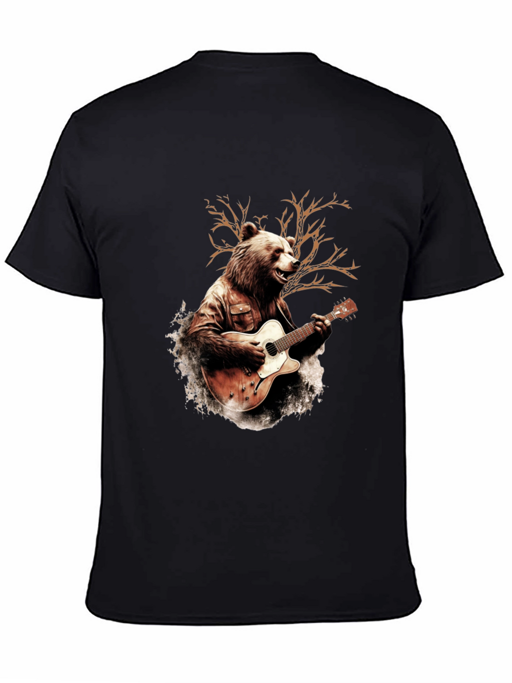Bear Guitarist Graphic T-Shirt