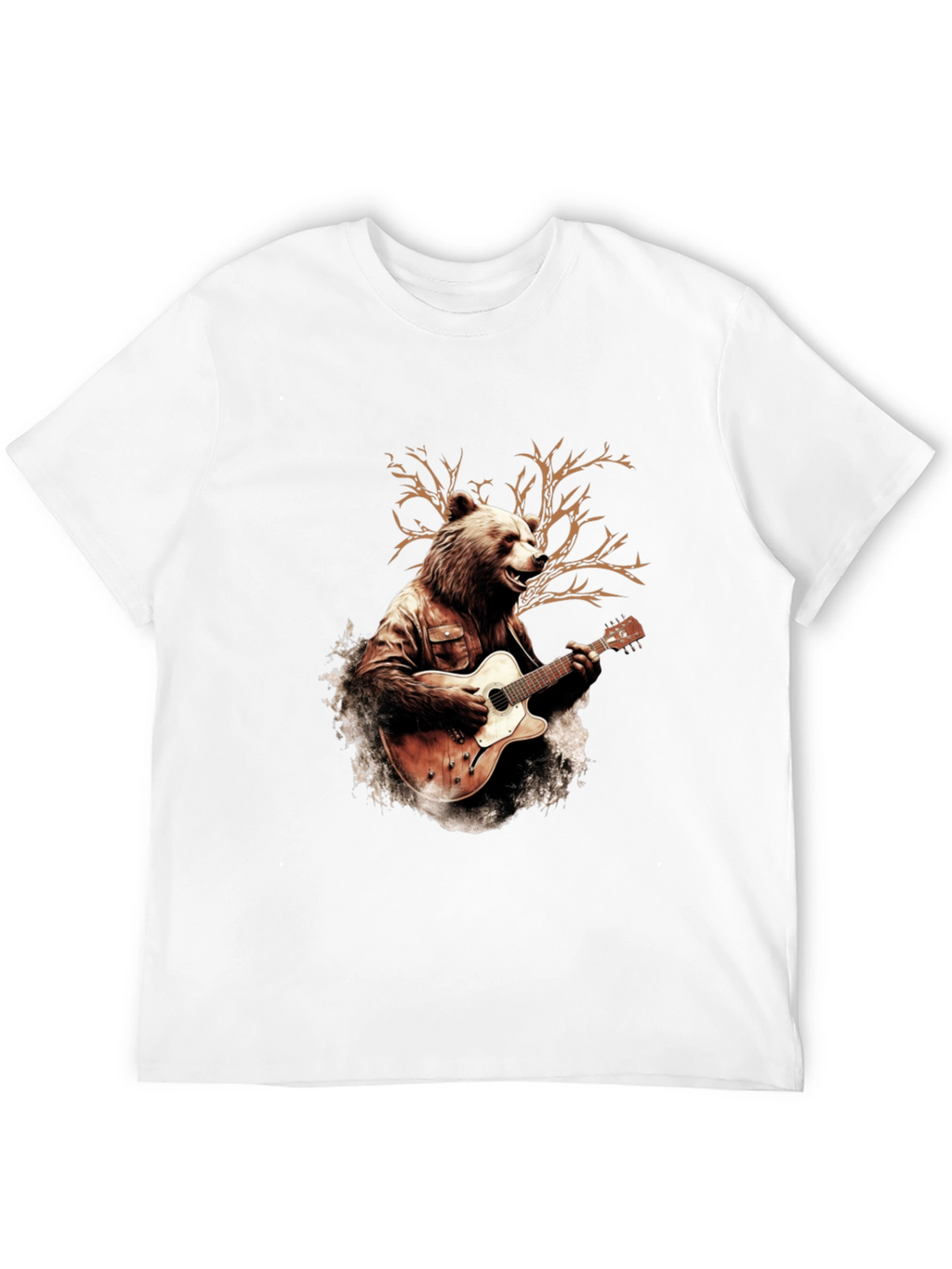 Bear Guitarist Graphic T-Shirt
