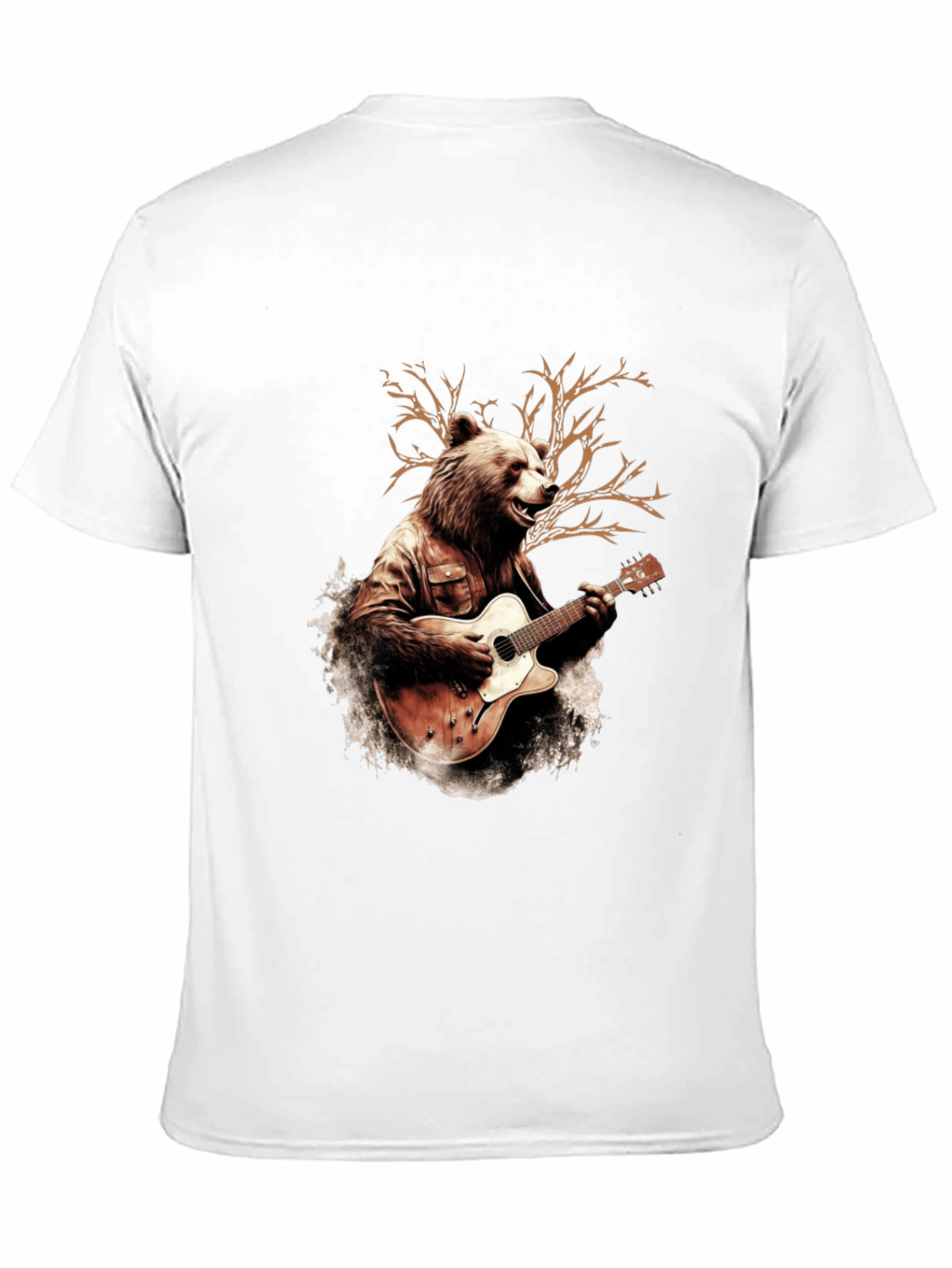 Bear Guitarist Graphic T-Shirt