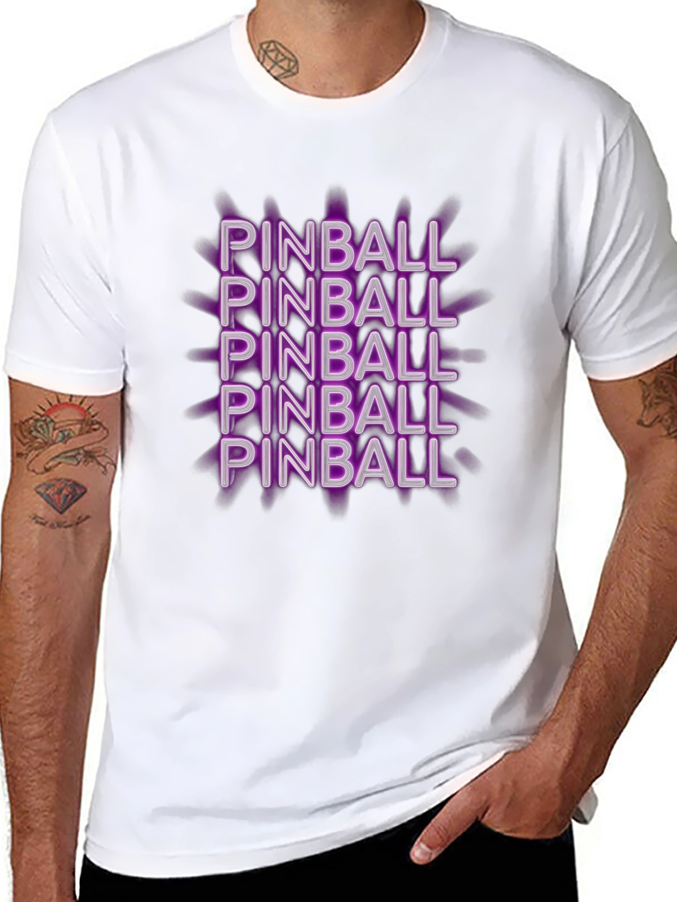Pinball T-Shirt - Fun Retro Design