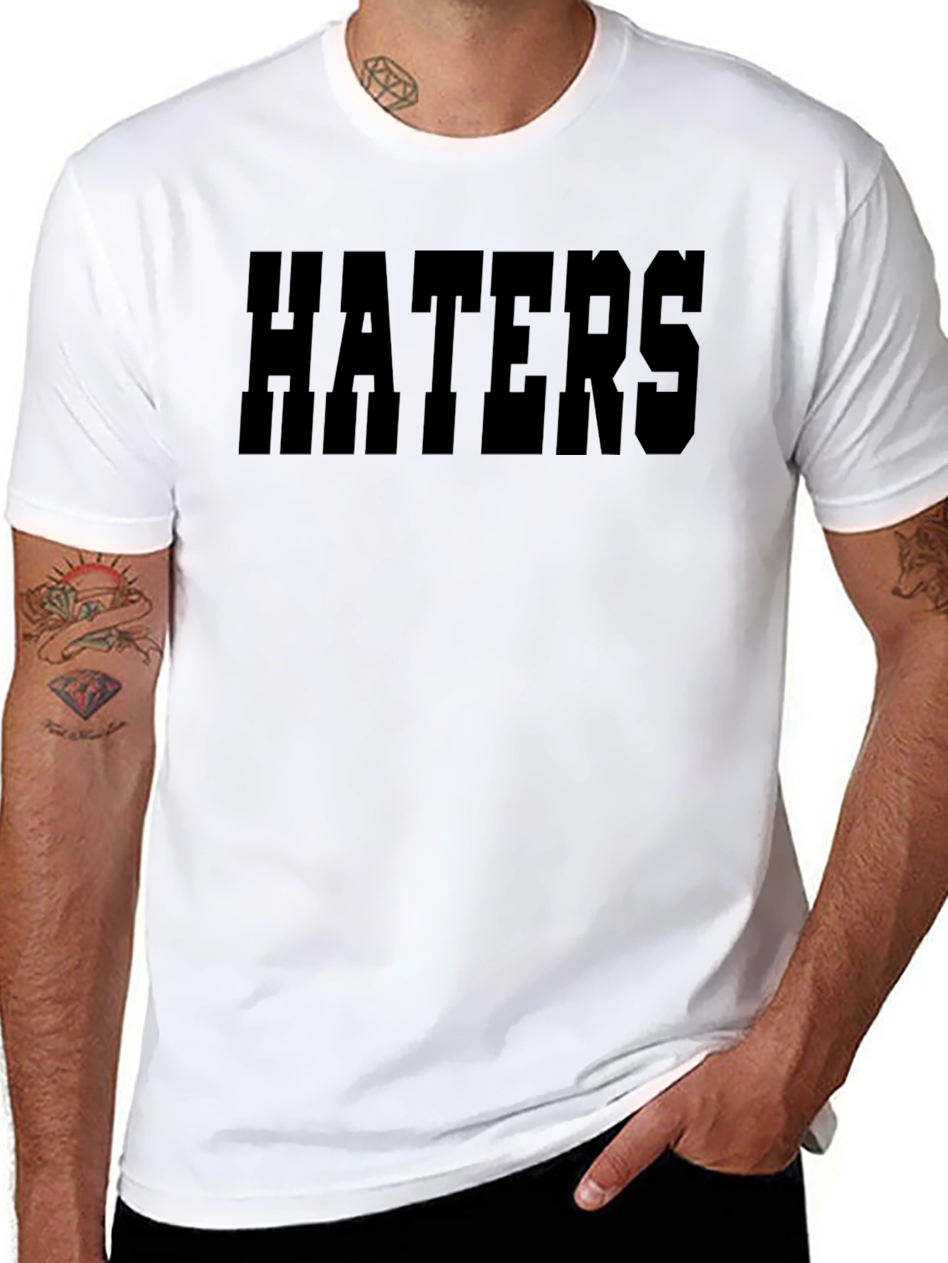 Haters Black T-Shirt - Bold Statement Tee