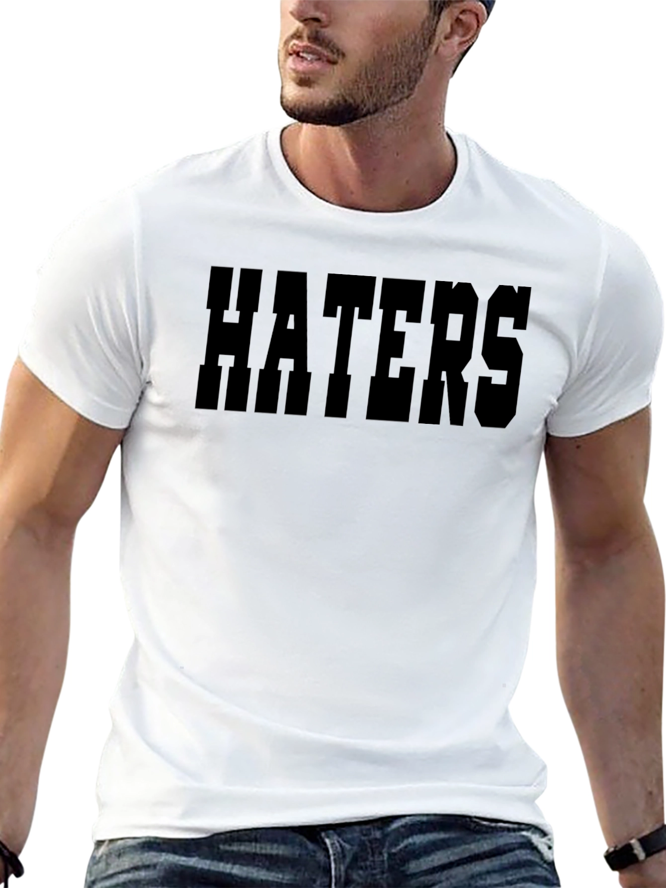 Haters Black T-Shirt - Bold Statement Tee