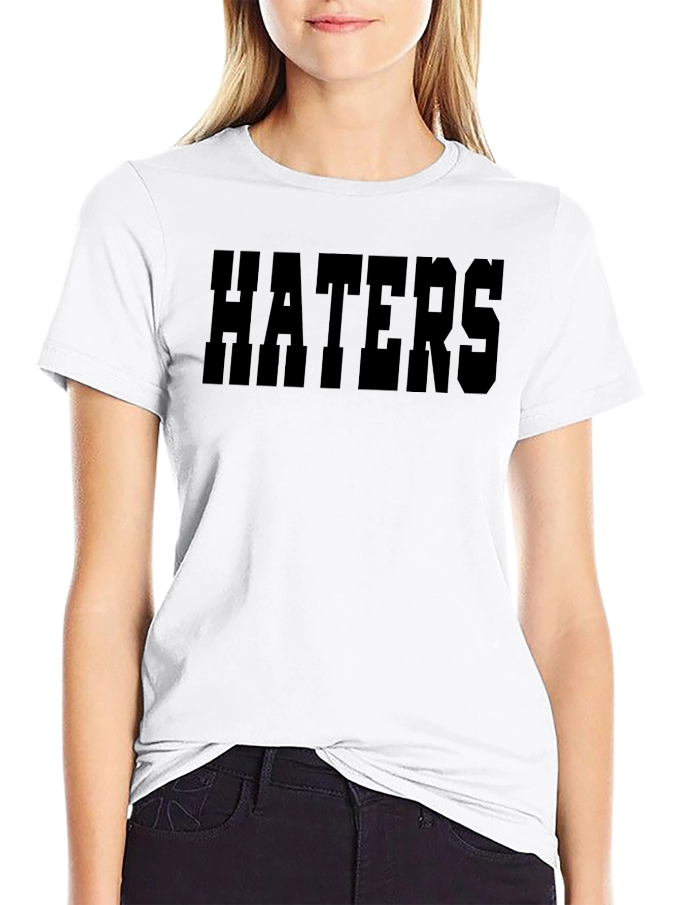 Haters Black T-Shirt - Bold Statement Tee