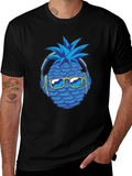Cool Pineapple Headphones Graphic T-Shirt