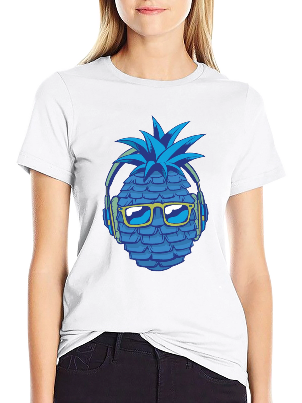Cool Pineapple Headphones Graphic T-Shirt