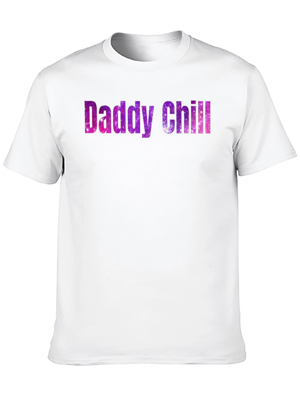 Daddy Chill Galaxy Print Black T-Shirt