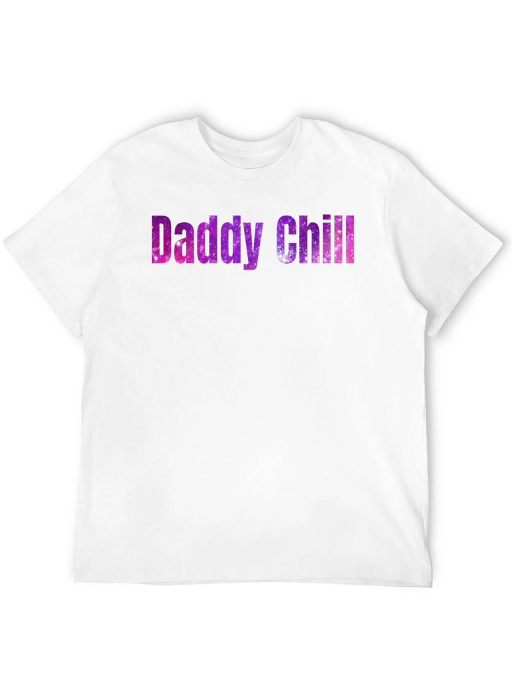 Daddy Chill Galaxy Print Black T-Shirt