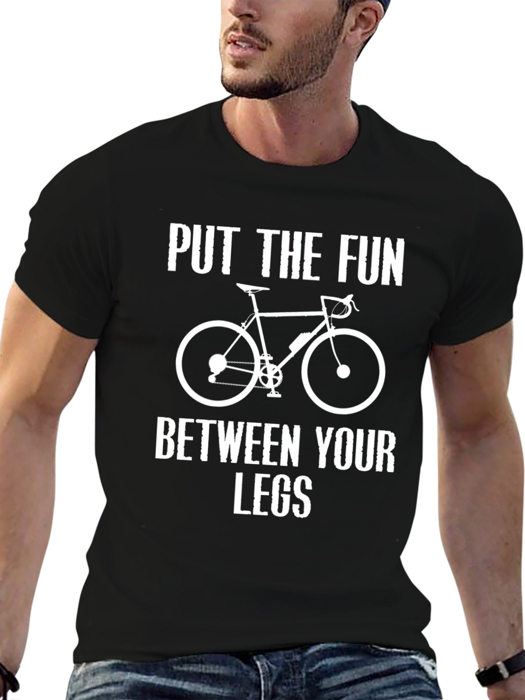 Put the Fun Between Your Legs Bike Graphic Tee