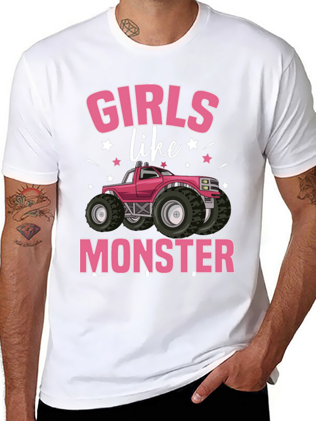 Girls Like Monster Truck Graphic Tee