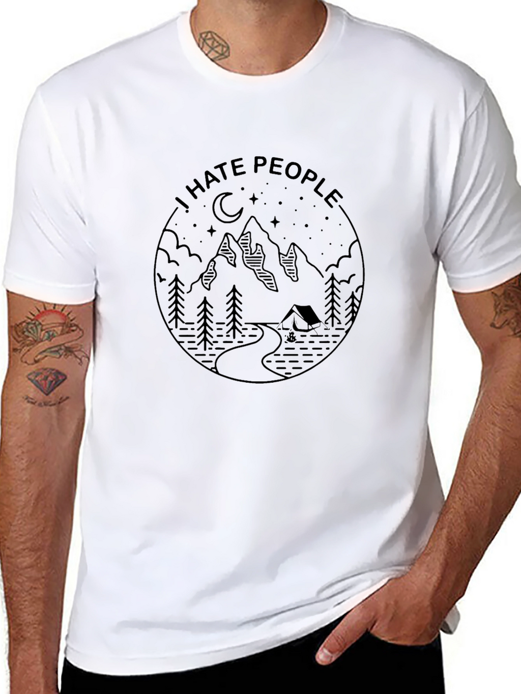 I Hate People Mountain Graphic Tee