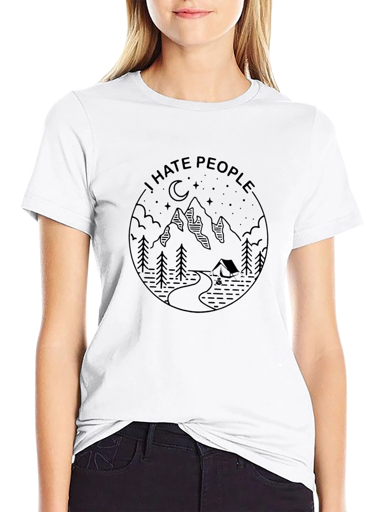 I Hate People Mountain Graphic Tee