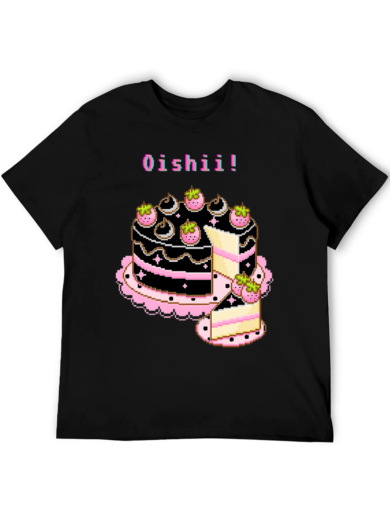 Pixel Art Oishii Cake T-Shirt