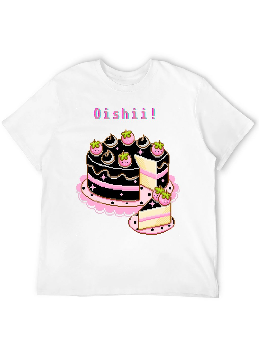 Pixel Art Oishii Cake T-Shirt