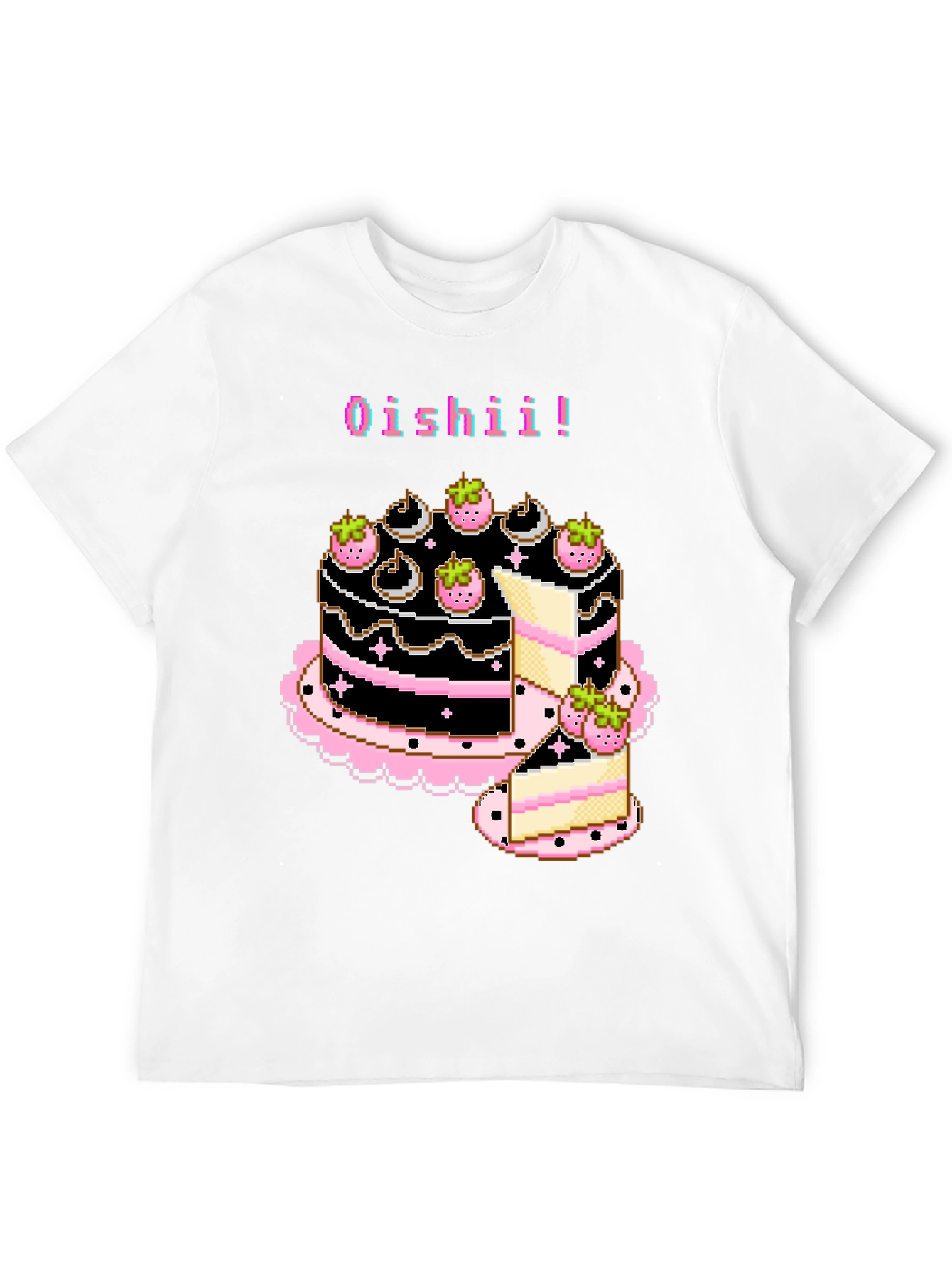 Pixel Art Oishii Cake T-Shirt