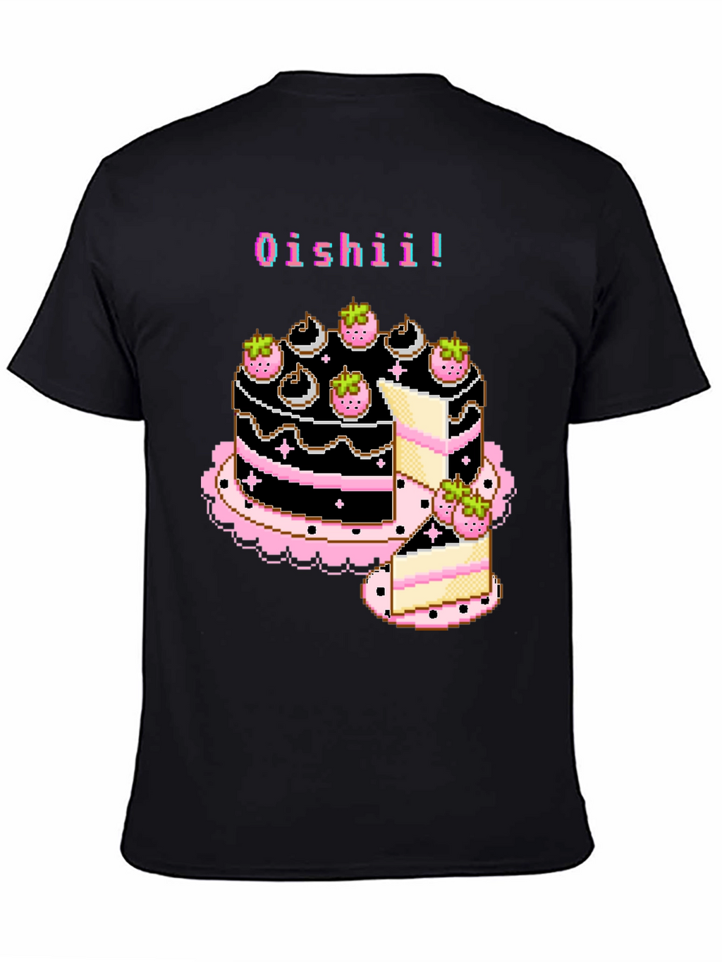 Pixel Art Oishii Cake T-Shirt